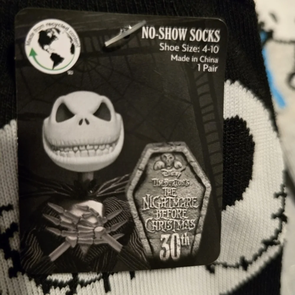 Disney Hello Kitty Mickey Mouse Jack Skellington‎ Womens No Show Socks NWT 4-10